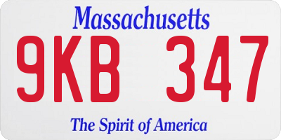MA license plate 9KB347