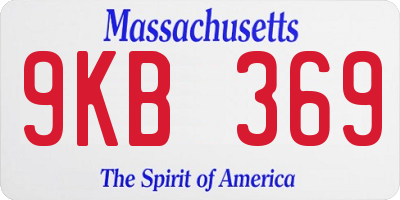 MA license plate 9KB369