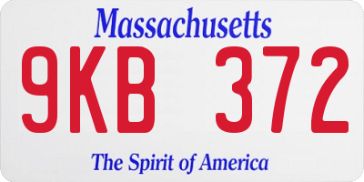 MA license plate 9KB372