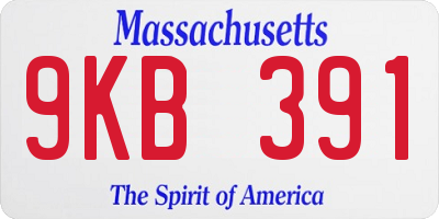 MA license plate 9KB391