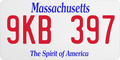 MA license plate 9KB397