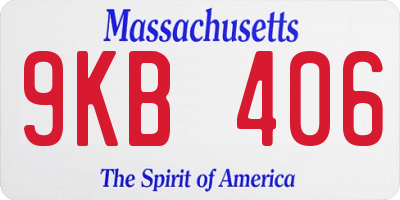 MA license plate 9KB406
