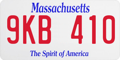 MA license plate 9KB410