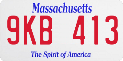 MA license plate 9KB413