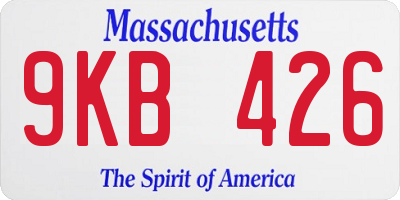 MA license plate 9KB426