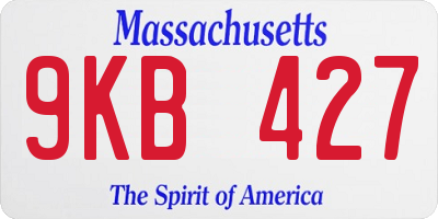 MA license plate 9KB427