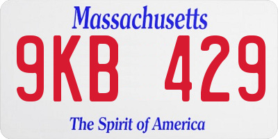 MA license plate 9KB429
