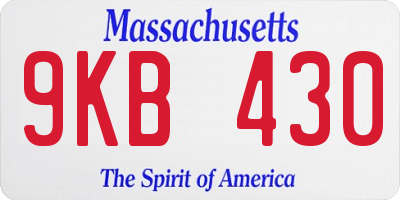 MA license plate 9KB430