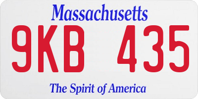 MA license plate 9KB435