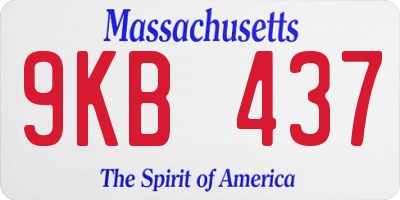 MA license plate 9KB437
