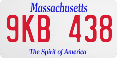 MA license plate 9KB438