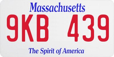 MA license plate 9KB439