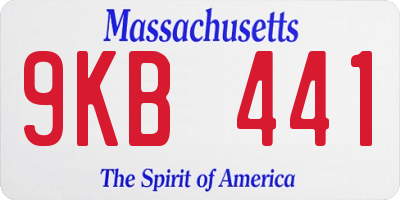 MA license plate 9KB441