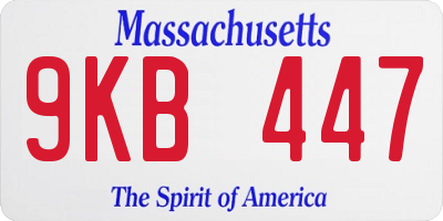 MA license plate 9KB447