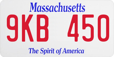 MA license plate 9KB450