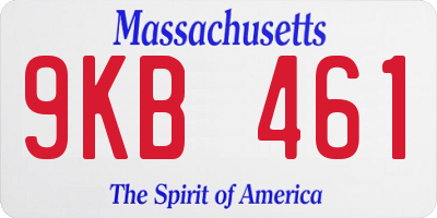 MA license plate 9KB461
