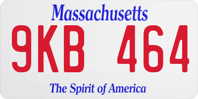 MA license plate 9KB464