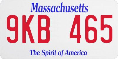 MA license plate 9KB465