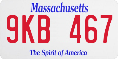 MA license plate 9KB467