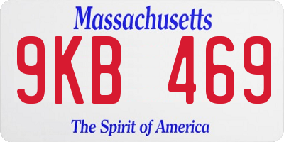 MA license plate 9KB469