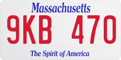 MA license plate 9KB470