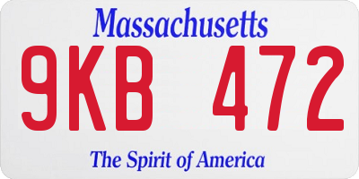 MA license plate 9KB472