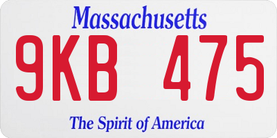 MA license plate 9KB475