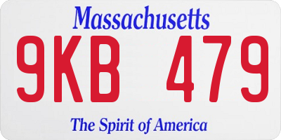 MA license plate 9KB479