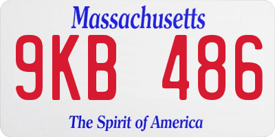 MA license plate 9KB486