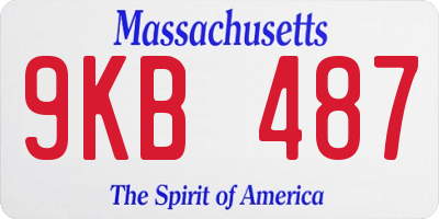 MA license plate 9KB487