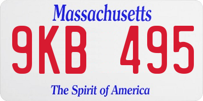 MA license plate 9KB495