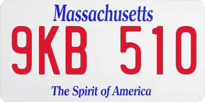 MA license plate 9KB510