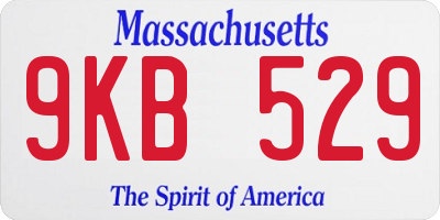 MA license plate 9KB529