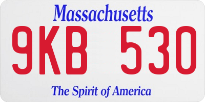 MA license plate 9KB530