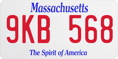 MA license plate 9KB568