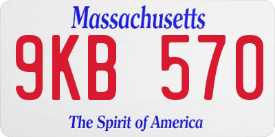 MA license plate 9KB570