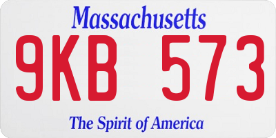 MA license plate 9KB573