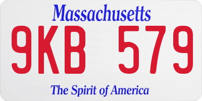 MA license plate 9KB579