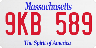 MA license plate 9KB589