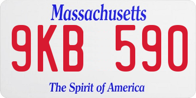 MA license plate 9KB590