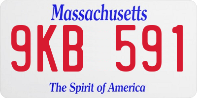 MA license plate 9KB591