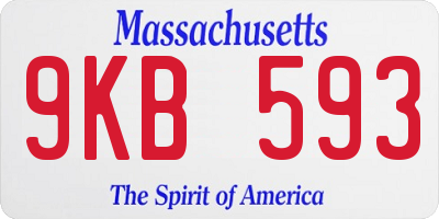 MA license plate 9KB593