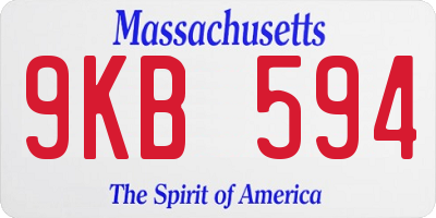 MA license plate 9KB594