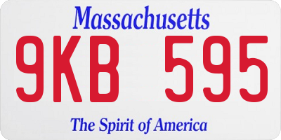 MA license plate 9KB595