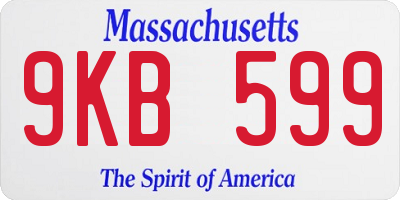 MA license plate 9KB599