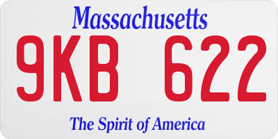MA license plate 9KB622