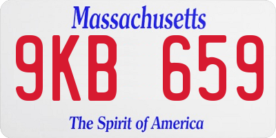 MA license plate 9KB659