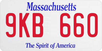 MA license plate 9KB660