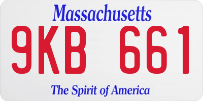 MA license plate 9KB661