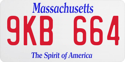 MA license plate 9KB664